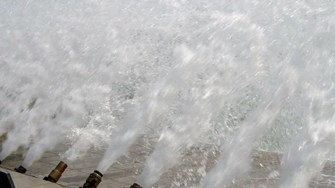 Fountain jet water Stock Footage 153740422