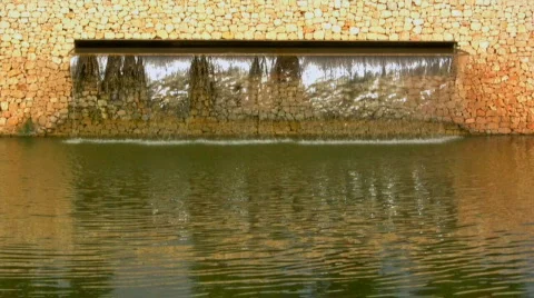 Fountain in the lake 库存影片 364356