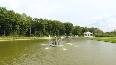 Fountain on the Lake Stock-Footage 75776782