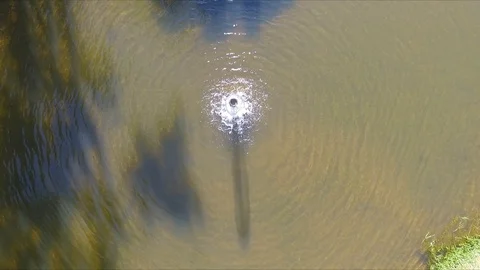 Fountain on the lake Stock Footage 106853844