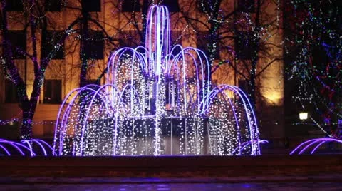 Fountain light Stock Footage 20587847