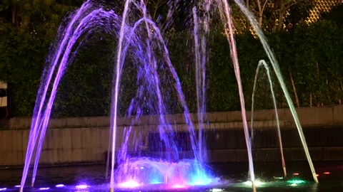 Fountain &amp; Light Show Stock-Footage 133262117