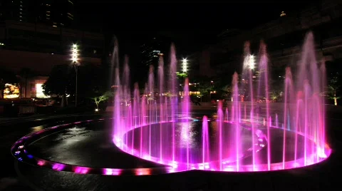Fountain Lights Stock Footage 677882