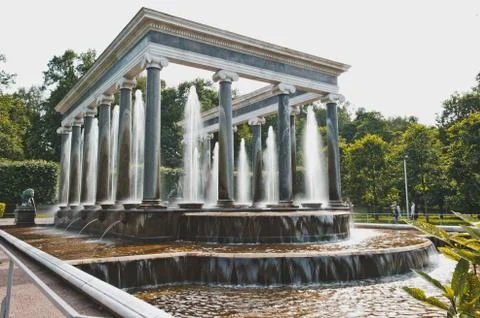 Fountain The lions cascade  Stock Photos