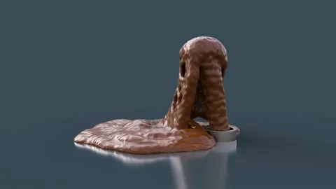 Fountain of liquid mud Stock Footage 165513983