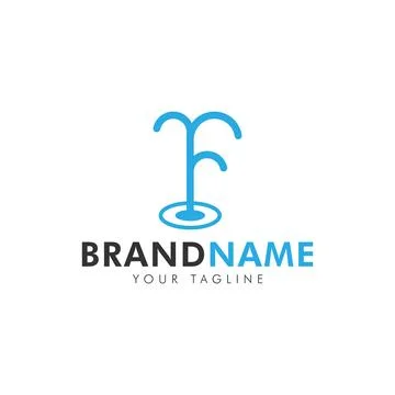Fountain logo Stock Illustration