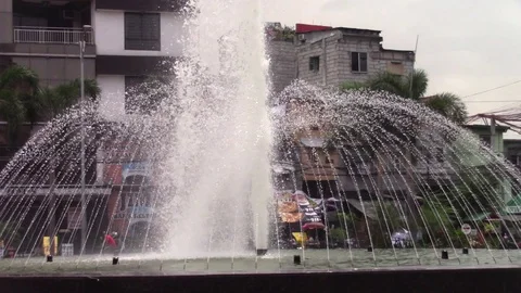 Fountain in Manila Stock Footage 89886371