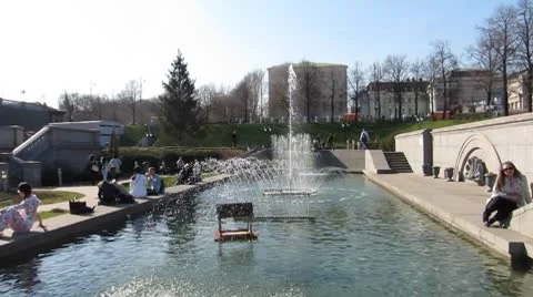 Fountain in Moscow Stockbeeldmateriaal 8837339