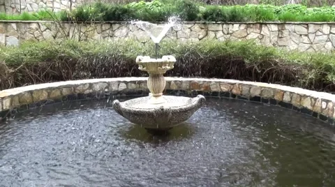 Fountain multi-tiered in the park Stock Footage 45311711