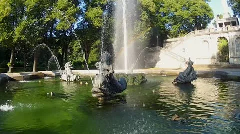 Fountain in munich Stock Footage 11916752