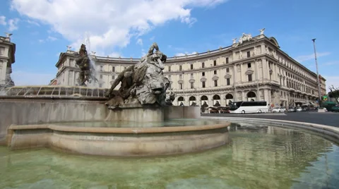 Fountain of the Naiads Stock Footage 39714509