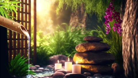 Fountain in nature Stock Footage 245040707