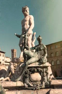 Fountain of neptune Stock Photos