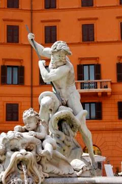 Fountain of Neptune Foto stock