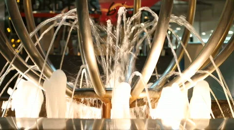 Fountain at Night Stock Footage 596397