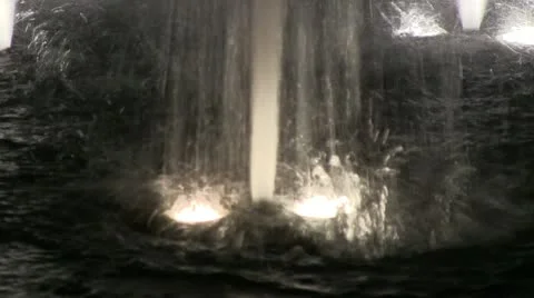 Fountain at night Stock Footage 12169025