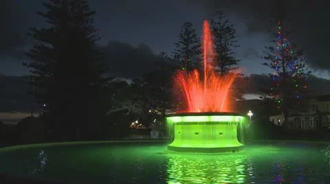 Fountain at night Stock Footage 20552042