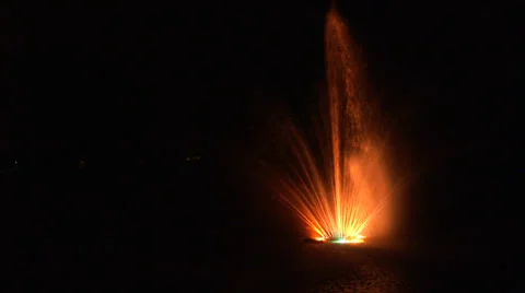 Fountain at night Stock Footage 36741240