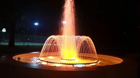 Fountain at night Stock-Footage 89595889