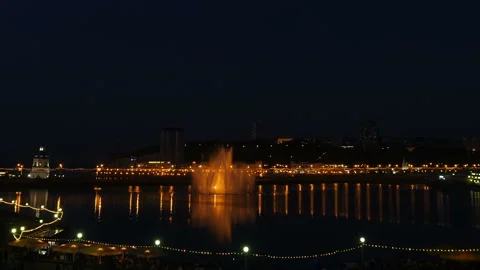 Fountain at night. Stock Footage 91721654