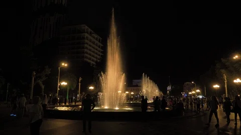 Fountain at the night - Georgia Stock Footage 85815095