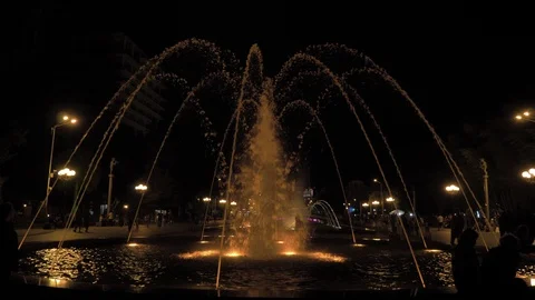 Fountain at the night - Georgia Stock Footage 85815249