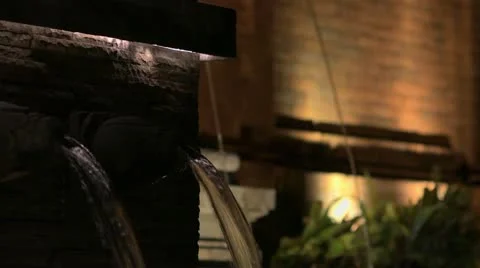 Fountain by night  with lights Stock Footage 22269211