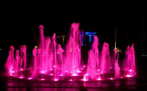 Fountain at night Stock Photos