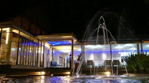Fountain Night Scene 2 Stock Footage 51637708