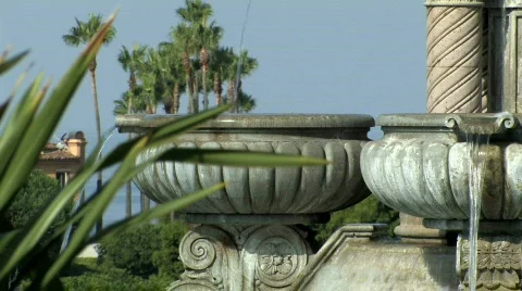 Fountain at Ocean View Resort Stock Footage 790465