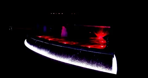 Fountain overflowing ship Stock Footage 86987023