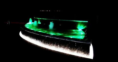 Fountain overflowing ship Stock Footage 86988904
