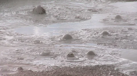 Fountain Paint Pots Stock Footage 27283835