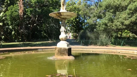Fountain pan up Stock Footage