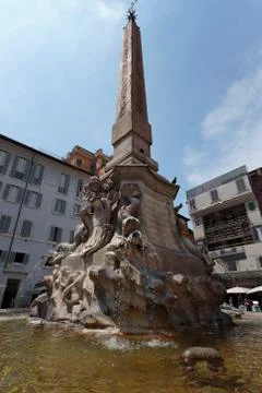 Fountain of the Pantheon Stock Photos