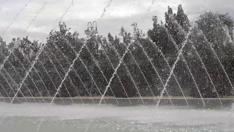 Fountain in the park 01 Stock Footage 113861473