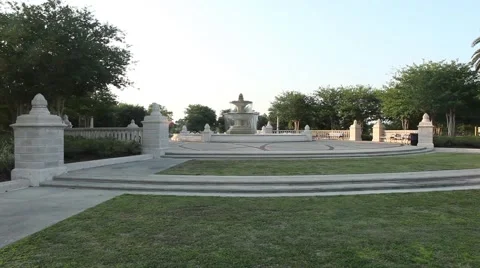 Fountain at a Park 1 Stock Footage 46316836