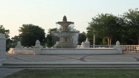 Fountain at a Park 2 Stock Footage 46316919