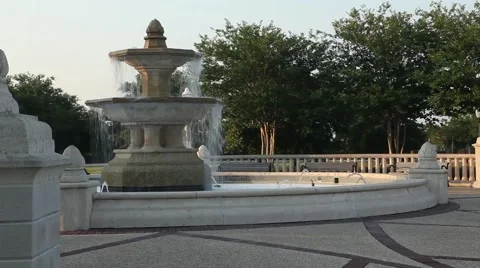 Fountain at a Park 3 Stock Footage 46316958