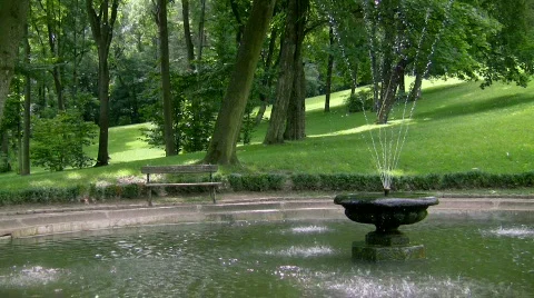 Fountain in park Stock-Footage 510730