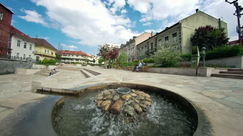 Fountain in park Stock Footage 4729883