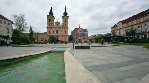 Fountain in park Stock Footage 4791521