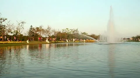 Fountain at the park 스톡 동영상 10127766