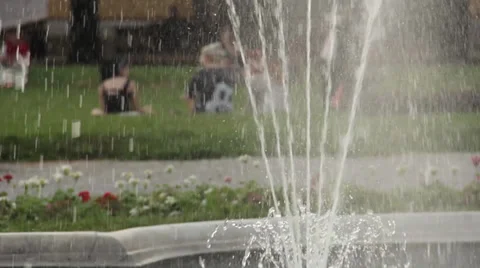 Fountain in the park Stock Footage 24798439