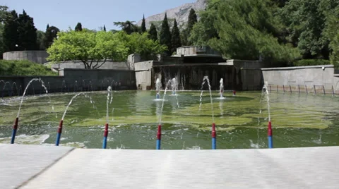 Fountain in the park. Stock Footage 31044299