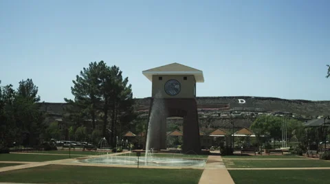 Fountain in Park Stock Footage 62899771