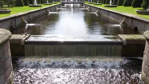 Fountain in the park Stock Footage 77573384