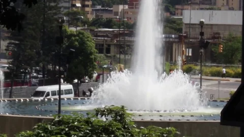 Fountain in the park Stock Footage 83553724