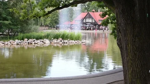 Fountain in the park  스톡 동영상 91919496