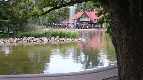 Fountain in the park  Stock Footage 91919742
